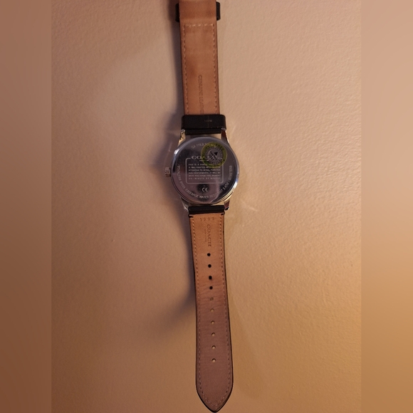 Coach Analog Watch with Black Genuine Leather Strap - Picture 5 of 7